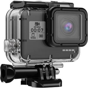 HONGDAK Waterproof Housing Case for GoPro Hero 7/6/5 Black(2018), 196ft/60m Waterproof Diving Protective Housing Shell with Touchable Cover for GoPro Action Camera Underwater Dive Case Shell