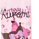 Silver Buffalo Sanrio Hello Kitty and Friends Kuromi Cherry Hearts Water Bottle with Screw-On Lid, 28 Ounces