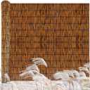 Natural Reed Fencing,4FT X 16.4FT Reed Screen Balcony Reed Fence Bamboo Screen Fencing for Outdoor Backyard PatioBrown (1 Pack 4FT16.4FT)