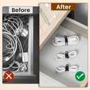 30 Pcs Silicone Data Cable Organizer, Reusable Cable Ties Wire Organizers for Office, Multipurpose Elastic Cord Wraps Cable Management for Charging Cord,Appliances,Home,Office,Kitchen,School,Travel (4.1 Inch)