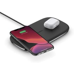Belkin TrueFreedom Pro Wireless Charging Pad - 10W Qi-Certified Charger Pad for iPhone, Samsung, Apple Airpods & More - Charge Qi-enabled Devices From Anywhere On The Surface - Black