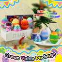 Impossmaker 12PCS Easter 3D Printed Dragon Eggs with Dragon Inside, Unique Fun Gifts Cool Stuff Cool Gadgets for Men Teens Boy Gifts, Mini Articulated Easter Basket Essentials for Kids