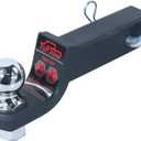 TOPTOW Trailer Hitch Ball Mount Kit with 2 inch Trailer Ball and 5/8 inch Hitch Pin, 2 inch Drop, Fits 2 inch Hitch Receiver, Matte Black