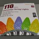 C9 Christmas Lights Outdoor, 72 FT 110 LED C9 String Lights, 8 Modes & Timer Connectable Waterproof for Christmas Tree Light Indoor Outdoor Roofline Patio Outside Garden Yard Xmas Decor, Warm White