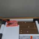 Fluted Nightstands Set of 2, Modern Bedside Table with Drawer and Storage Shelf (Walnut)