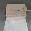 Automatic Parakeet Bird Bath with Pump, Large Bird Shower Fountain Indoor Bathtub with Running Water, Parrot Bath Tub Faucet for Pet Birds, African Grey, Cockatiel, Conure, Budgie, Lovebird (Square - White)