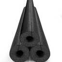 Pangda 3 Pack Pool Noodles Foam Noodles Swim Clamp Jumbo Hollow Foam Large Pre Slit Clamp Protection for Swimming Floating Craft Projects Padding Bumper (55 Inch, 1" OD X 0.4" ID, Black)