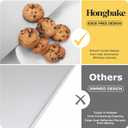 2 Pieces Large Flat Cookie Sheet No Edges, Nonstick Insulated Baking Pan, Commercial Oven Trays for Cooking, 16" X 14", Grey