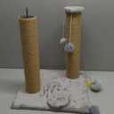 Tall Cat Scratching Post 36 inch Large Cat Scratch Post for Indoor Cats with Durable Natural Sisal Rope Scratcher Post Tree Kitten Interactive Toy-Gray