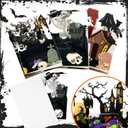 3 Pieces Halloween Pop up Card 3.3 ft Greeting Cards with Note and Envelope 3D Long Halloween Friend Boyfriend Girlfriend Wife Husband Him