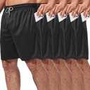 5 Pack Gym Shorts for Men 7 inch, Mens Athletic Running Shorts Dry Fit & Mesh Active Workout Shorts for Men with Pockets Size M