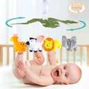 Baby Crib Mobile with Music and Lights, Mobile for Crib with Remote Control, Rotation, Starlight Projection, Crib Toys for Babies Boys Girls(Green)
