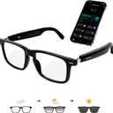 AI Smart Glasses for Men & Women  Powered by ChatGPT, 164+ Languages Translation and Photochromic Lens, Meeting Assistant, Bluetooth Glasses w/ Music & Hands-Free Calling, UV & Blue Light Protection