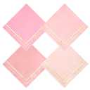 100 Pink Napkins - 4 Assorted Designs l 3-Ply Cocktail Napkins Folded 5 x 5 Inches l Bar Napkins Disposable Party Napkins Paper Napkins Dinner for Wedding Baby Shower Birthday (Assorted Pink)