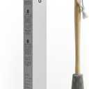 Nordiqo Extra Long Bottle Brush – 16" Bamboo Handle & Flexible Hygienic Silicone Head – Compatible with Sodastream (Not Aqua Fizz), Aarke Plastic Bottles, Vases, Tumblers | BPA Free | ScratchFree