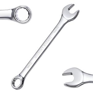Combination Wrench, 21mm Metric Combination Spanner Wrenches, 12 Point Box End Head Combination Wrenches 15Offset with Electroplated CR-V Steel Body for Auto Construction and Mechanical Applications