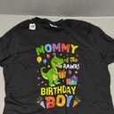 Mommy Of The Birthday Boy T-Rex Dinosaur Boy Party T-Shirt (Small, Black)