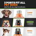 Whisper Quiet Dog Nail Grinder with 4 LED Lights, Safe & Stress-Free for Sensitive Dogs of All Breeds & Sizes, 3 Grinding Bits, 3-Speed, Pet Nail Trimmers, Rechargeable Painless Grooming Kit Orange