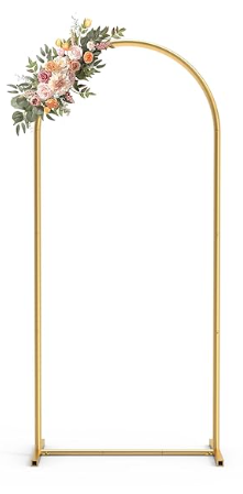 6FT Metal Arch Stand with Arch Cover for Party, Wedding, Bridal, Baby Shower Event Decoration 