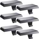 Sunshane 6 Pieces Christmas Stocking Holders Mantel Stocking Hanger Hooks Fireplace Mantle Metal Hang Bases for Xmas Party Decorations (Black)