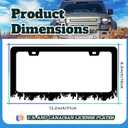 Flame License Plate Frame Funny Anime for Front or Rear Car Tags Stainless Steel License Plate Holder Car Decoration with Screws 6.3 X 12.2 in