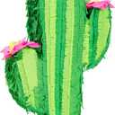 Cactus Pinata for Kids Birthday, Baby Shower, Cinco de Mayo, Mexican Fiesta Party Decorations (Small, 16.5 x 11.5 x 3 In)
