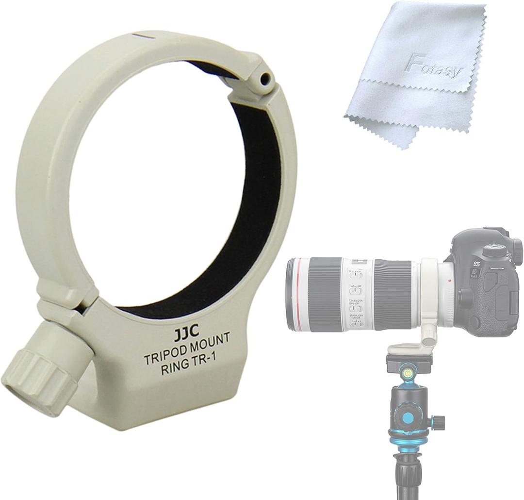 JJC Tripod Collar Mount Ring, Compatible with Canon EF 70-200mm f/4L /EF 70-200mm f/4L is/EF 70-200mm f/4L is II USM Lens, Replaces Tripod Ring A-2