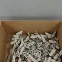 Pants Hangers with Clips 50 Pack - Space Saving Stackable Shorts Skirt Hangers with Clips - Non-Slip, Adjustable for Men, Women, Kids, Children, Baby, Beige