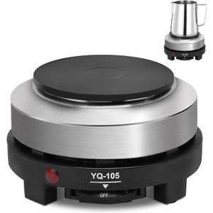 500 Watt Hot Plate, Portable 500W Electric Hot Plate, Electric Camping Stove Low Watt, Single Burner, for Milk Water Coffee Heating (US Plug