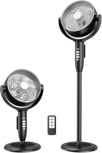Vaofly Cordless Rechargeable Pedestal Fan, 12000mAh Battery, Remote Control