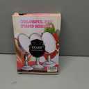 YEAKE Vintage Table Mirror with Stand 8-inch Double Sided Swivel 1X/3X Magnification Desk Mirror with Silver Style 13 Inch Height Standing Tabletop Makeup Vanity Mirror(Oval)