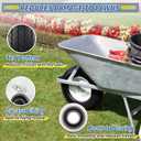 GICOOL 4.10/3.50-6 Flat Free Tire and Wheel, with 3"-3.5''-4.0''-4.5'' Centered Hub, and 3/4" & 5/8" Bearings, Replacement for Lawnmower, Wheelbarrow, Hand Truck/All Purpose Utility Tire on Wheel