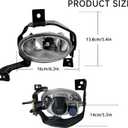 2Pcs Fog Lights Assembly Compatible With 2010-2011 Honda CRV - Front Bumper With H11 12V 55W Halogen Bulbs, Switch, Wiring - Clear Lens 1 Pair