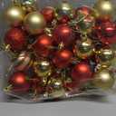 50pcs Christmas Balls 4cm / 1.6" Christmas Tree Hanging Ornaments Xmas Ball Decoration for Xmas Tree Wreath Garland, Red and Gold