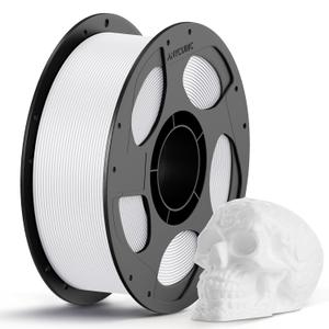 ANYCUBIC PLA 3D Printer Filament, 3D Printing PLA Filament 1.75mm Dimensional Accuracy +/- 0.02mm, 1KG Reusable Spool (2.2 lbs), White