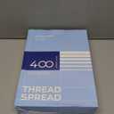 THREAD SPREAD 100% Egyptian Cotton Fitted Sheet Queen Size - 400 Thread Count Queen Size Fitted Sheet Only, Extra Soft, Cooling, 16" Deep Pocket Luxury Sateen Weave Bottom, Hotel Quality - Ivory