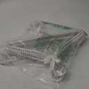 Threan 10 Pcs 16 Inch Pearl Clothes Beaded Clothing Hanger with Ribbon Bowknot Metal Elegant Clothes Standard Hanger for Women Bride Wedding Dress Coat Shirt