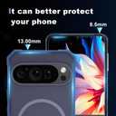 Hualele Designed for Pixel 9 Pro XL Case, Compatible with MagSafe [Military-Grade Protection] Shockproof Protective Slim Case Cover for Google Pixel 9 Pro XL Blue