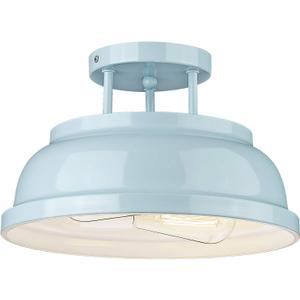 zeyu Modern Semi Flush Ceiling Light - 2-Light Ceiling Light Fixture for Living Room Bedroom Kitchen Hallway, Blue Finish, ZY29-F SF