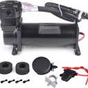 200PSI 3/8 NPT Heavy Duty Air Train Horn/Air Ride Suspension Compressor 12V Black