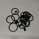 Ivilon Curtain Rings - Set of 14 Decorative Drapery Clip with Strong Clips 2" Diameter Color Black