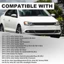Headlights Assembly Compatible With 2011-2018 VW Jetta MK6 Clear Lens Black Housing Clear Reflector Halogen Headlamp Assembly,1x Pair