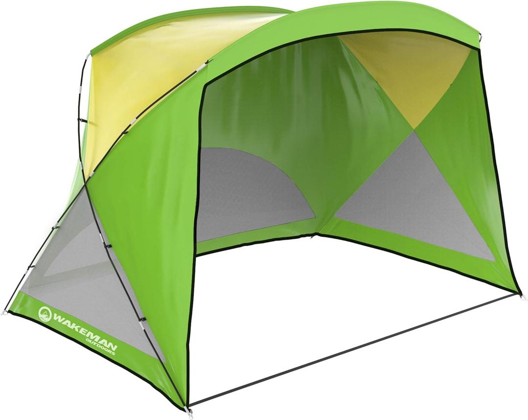 Beach Tent - Sun Shelter for Shade with UV Protection and Water-Resistant Coating for Sports Events and More with Carry Bag by Wakeman Outdoors