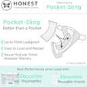 Honest Hybrid Cloth Diaper Covers with Pocket-Sling, Large (22-40 lbs), Stops Nighttime Leaks, Use with Boosties Disposable Diaper Pad or Reusable Insert, 3 Pack of Cotton Muslin Covers