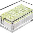 CY craft Acrylic Guest Towel Napkin Holder,Clear Bathroom Paper Hand Towels Storage Tray Modern Buffet Napkin Caddy,Fancy Flat Napkin Holders For Kitchen or Dining Room,9x5.5x2.5 Inch,Pack of 1