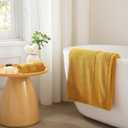 COZYART Gold Bath Towel Set 6pcs, Turkish Cotton Bathroom Towel Sets Soft Absorbent and Durable 650 GSM Luxury 6 Pcs with 2 Bath Towels, 2 Hand Towels, 2 Washcloth