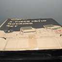 Homall Patio Furniture Set 3 Piece Resin Outdoor Bistro Set Rocking Patio Chairs with Cushions and Table for Porch, Poolside, Balcony and Yard (Black)