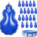 20 Pack Pool Cover Weights Above Ground with Hooks, Leakproof Swimming Pool Cover Hanging Bag Heavy Duty Thick PVC Pool Tarp Weights, Antifreezing Winter Water Bags for Above Ground Pool Cover