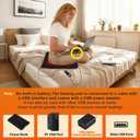 USB Heated Seat Cushion - 5V Portable Stadium Chair Heating Pad with 5 Heat Setting & 4H Timer - Light&Foldable for Travel Warmth-Universal Outdoors Seat Warmer for Office,Home,Bleachers