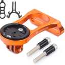 Mount for Garmin Edge 1040 840 830 530 Extended Out Front Mount Compatible with Sports Action Camera and Bicycle Flashlight (Orange)